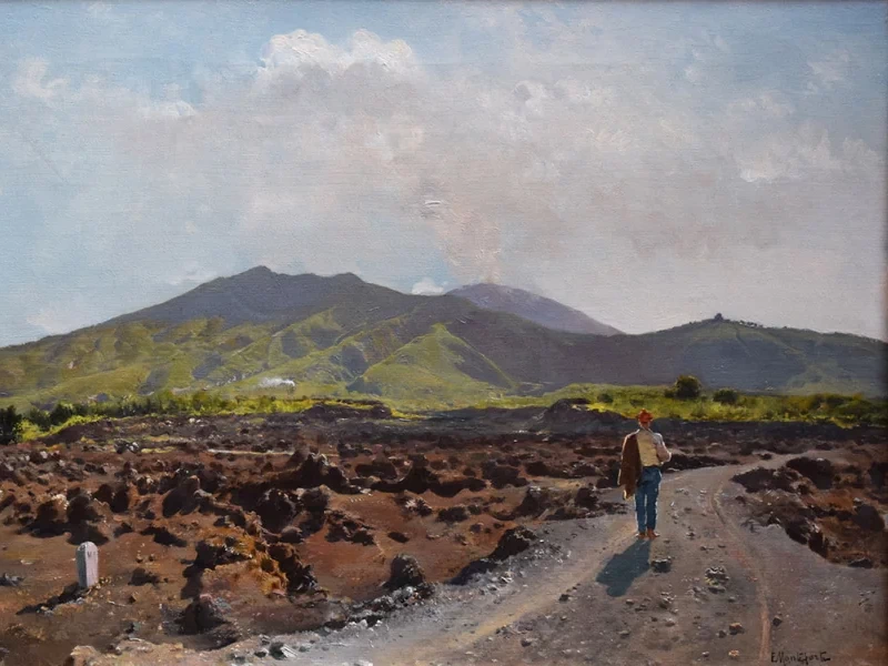 1849-Edoardo Monteforte - La via verso il Vesuvio